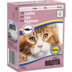 Bozita Tetra Bocconcini in Salsa 12 x 370 g Umido per Gatto - Salmone 0.4kg