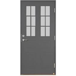 Leksandsdörren Åsleden Ytterdörr Klarglas S 6000-N V (90x210cm)
