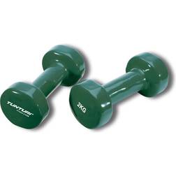 Tunturi vinyl halters, gewicht 2 kg groen