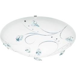 Eglo Sorrenta 1 95689 White/Clear Ceiling Flush Light 31.5cm