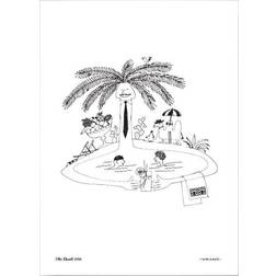 Olle Eksell Ögon Cacao 1956 Pool Party Plakat 50x70cm