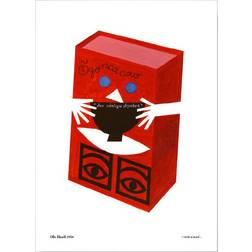 Olle Eksell Ögon Cacao 1956 Red Box Poster 50x70cm