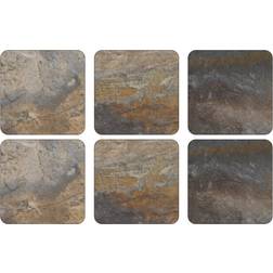 Pimpernel Earth Slate Glasunderlägg 6st