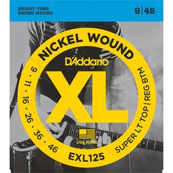 D'Addario EXL125 XL Nickel Wound Super Light Top/Regular Bottom .009-.046) Electric Guitar Strings