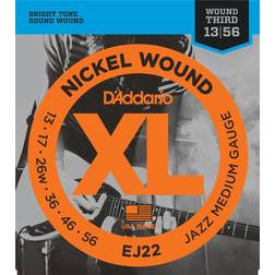 D'Addario EJ22 Jazz Medium Gauce Corde x Chitarra Elettrica in Nickel 13-56