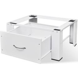 vidaXL Soporte Pedestal Para Lavadora Con Cajón Blanco