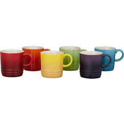 Le Creuset Rainbow Espressokop 10cl 6stk