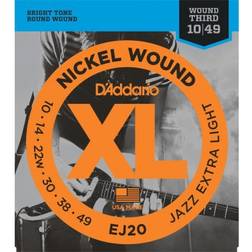 D'Addario EJ20 Jazz Extra Light Gauce Corde x Chitarra Elettrica in Nickel 10-49