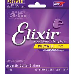 Elixir Polyweb 80/20 Bronze 12-String Light