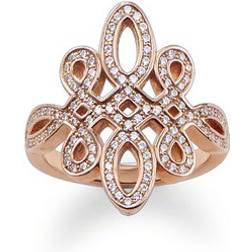 Thomas Sabo Love Knot Ring - Rose Gold/White