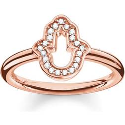 Thomas Sabo Hand of Fatima Ring - Rose Gold/White