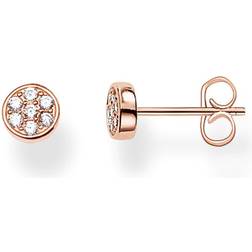 Thomas Sabo Sparkling Circles Earrings - Rose Gold/White