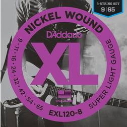 D'Addario EXL120-8 Super Light 8 String Nickel Wound Electric Guitar Strings