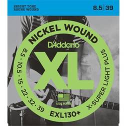 D'Addario Cuerdas Guitarra Electrica Cuerdas de Guitarra EXL130 cuerdas con entorchado en níquel para guitarra eléctrica, súper extra blandas plus, 8.5-39