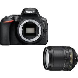 Nikon D5600 Nero Kit AF-S DX 18-105 mm G ED VR Sensore CMOS 24Mpx Display Touch 3.2' Video Full HD Wi-Fi