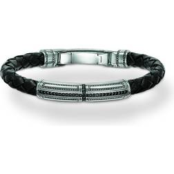 Thomas Sabo Cross Silver Bracelet - Silver/Black