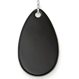 Thomas Sabo Disc Pendant - Silver/Onyx