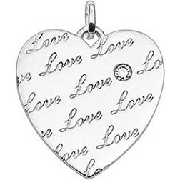 Thomas Sabo Love Charm Pendant - Silver/White