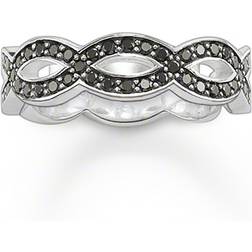 Thomas Sabo Love Knot Eternity Ring - Silver/Black