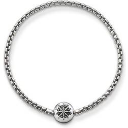 Thomas Sabo Bracelet pour Beads noirci KA0002-001-12-L22 argenté