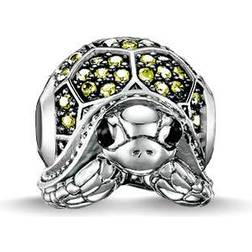 Thomas Sabo Karma Tortoise Bead Charm - Silver/Olive