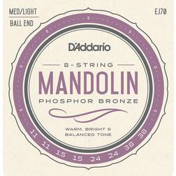 D'Addario Phosphor Bronze EJ70 11-38 Light-médium jeu de cordes pour mandoline