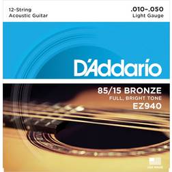 D'Addario EZ940 Light 10-50 Corde 12 per Chitarra Acustica American Bronze