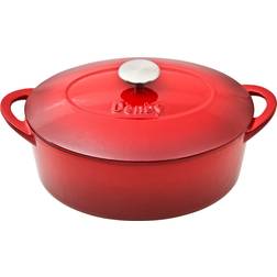 Denby Pomegranate Cast Iron Oval med lock 4.2 L 28 cm