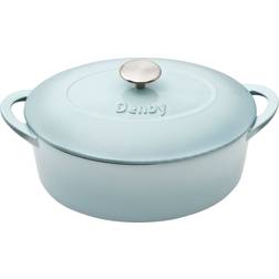 Denby Pavilion Cast Iron Oval med lokk 4.2 L 28 cm