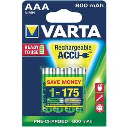 Varta AAA Rechargable Accu 800mAh 4-pack