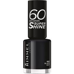 Rimmel 60 Seconds Super Shine Nail Polish Black Out 8ml