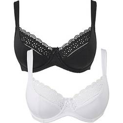 Pretty Secrets Jane Underwire Bra 2-pack - Black/White