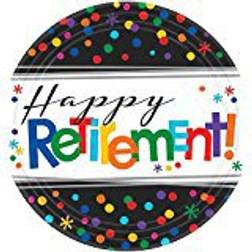 Amscan Happy Retirement Paper Plates Disposable Dinnerware