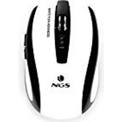 NGS White Flea Advanced Optical Gaming Mouse 5 Buttons + Scroll Wheel