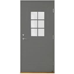 Leksandsdörren Helgås Ytterdörr Klarglas S 6000-N V (90x210cm)