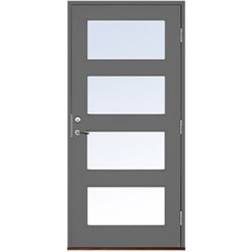 Leksandsdörren Sundnäs Ytterdörr Klarglas S 6000-N V (90x200cm)