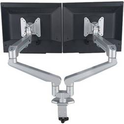 Roline 2 Vie Supporto Da Tavolo Per Monitor Argento Metallizzato