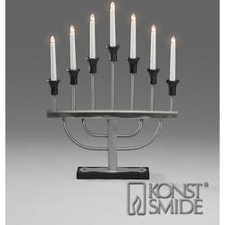 Konstsmide Elljusstake 7 Black Adventsljusstake 43cm