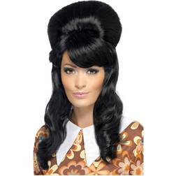 Smiffys 60-tals Beehive Svart Peruk
