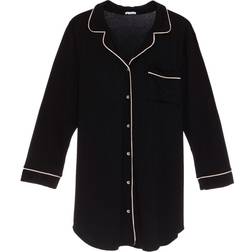 eberjey Gisele Sleep Shirt Black/Sorbet Pink