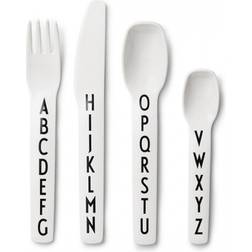 Design Letters Eat & Learn Toddler Fork, Knife & Spoon Set 4-pack