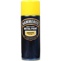 Hammerite Direct to Rust Smooth Effect Metal Paint Yellow 0.4L