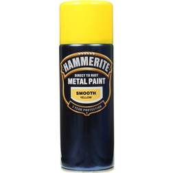 Hammerite Direct to Rust Smooth Effect Metallfarbe Gelb 0.4L