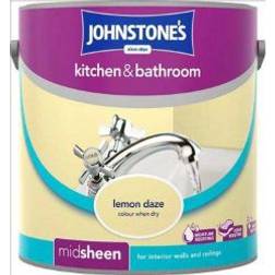 Johnstones Kitchen & Bathroom Wall Paint, Ceiling Paint Yellow 2.5L