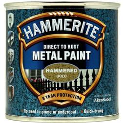 Hammerite Direct to Rust Hammered Effect Metallfärg Guld 0.25L