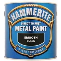 Hammerite Direct to Rust Smooth Effect Metallfärg Svart 2.5L