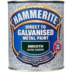 Hammerite Direct to Galvanised Metal Paint Green 0.75L