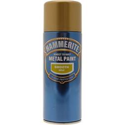 Hammerite Direct to Rust Smooth Effect Pintura para Metales Oro 0.4L