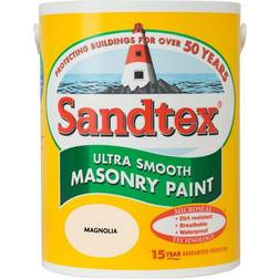 Sandtex Ultra Smooth Masonry Concrete Paint Magnolia 5L