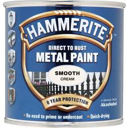 Hammerite Direct to Rust Smooth Effect Metal Paint Off-white 0.25L